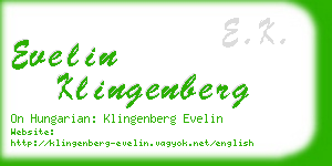 evelin klingenberg business card